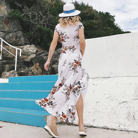 🌻🌻🌻🌻Summer love dress Floral Wrap dress - Picture 6 of 8